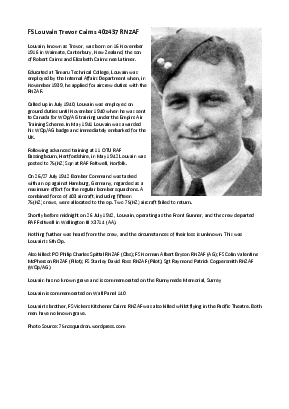 A preview of a PDF biography for Cairns, Louvain Trevor